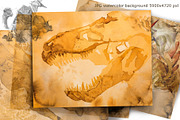 Watercolor Dinosaur Collection, an Animal Illustration by FineArt (Thumbnail 11 of 19)