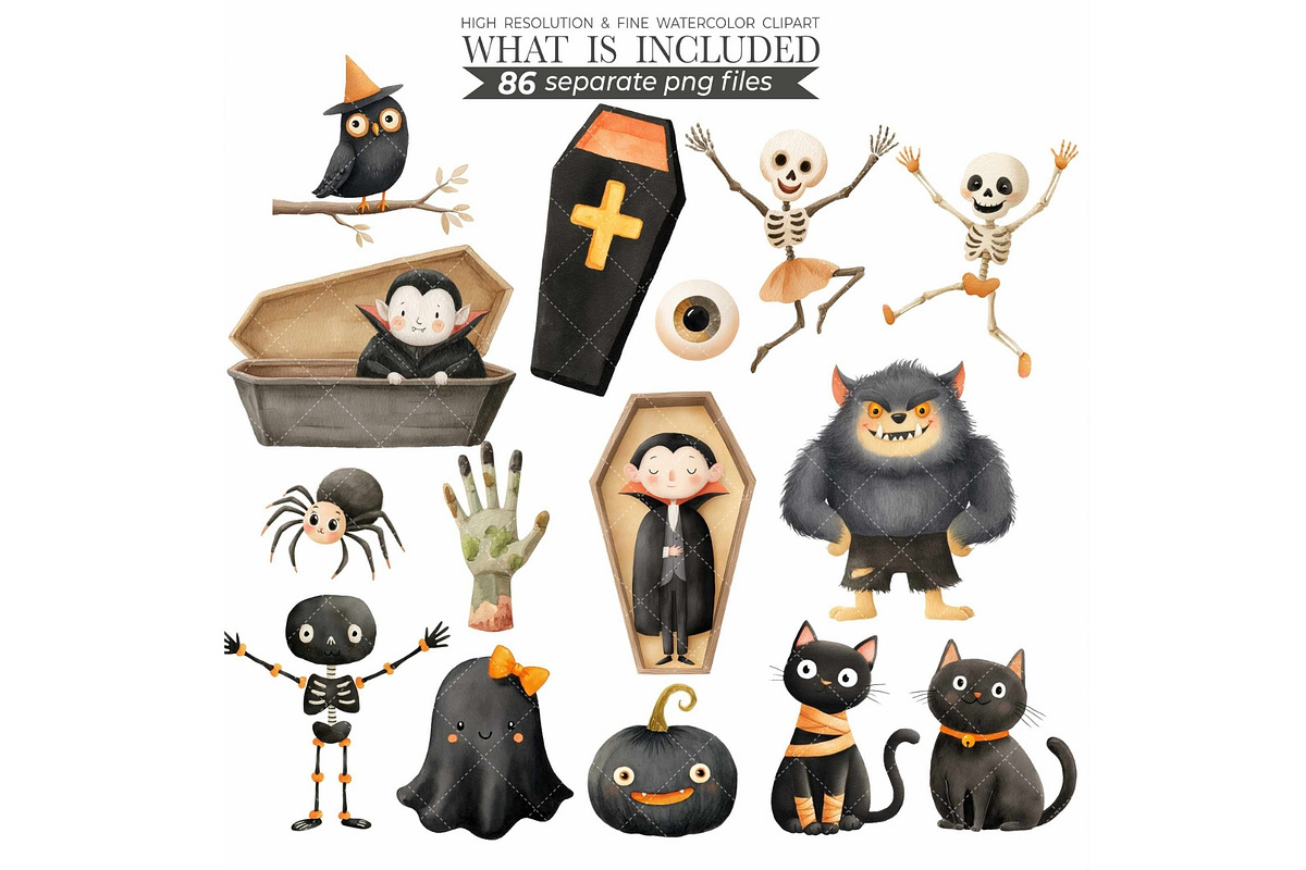 Cute Halloween Family Clipart, an Illustration by CharmClipart (Photo 5 of 8)