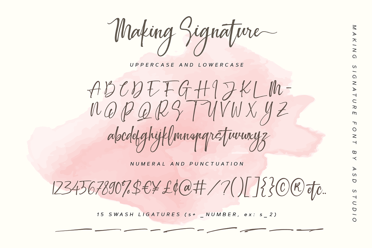Making Signature Script Font, a Script Font by Monoco Type Foundry (Photo 3 of 11)
