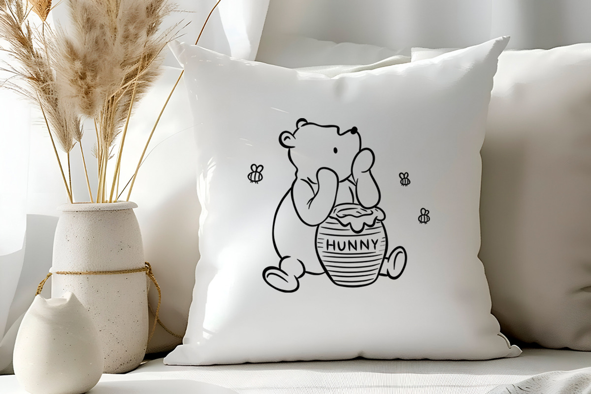 Winnie the Pooh Line Art Clipart, an Animal Illustration by SvetaArtStore (Photo 8 of 9)