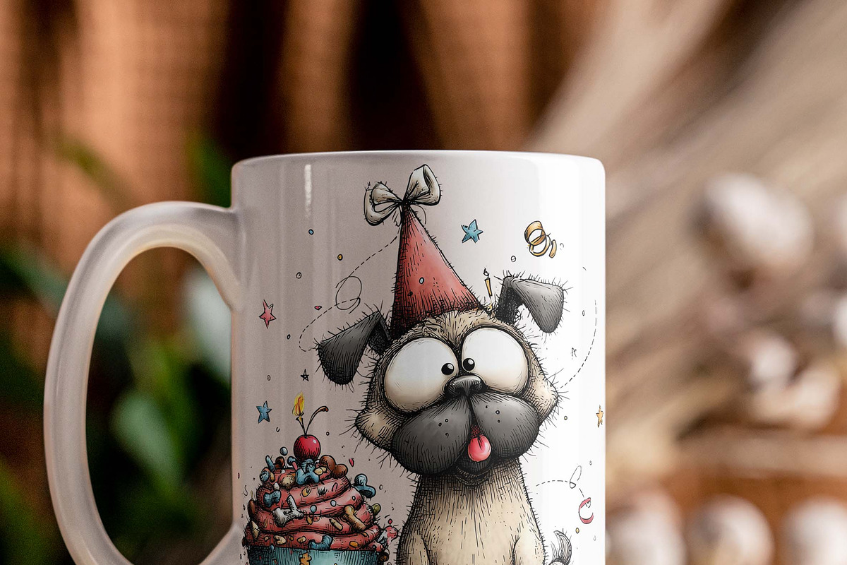 30 whimsical dog birthday clipart, an Illustration by one-touch (Photo 4 of 17)