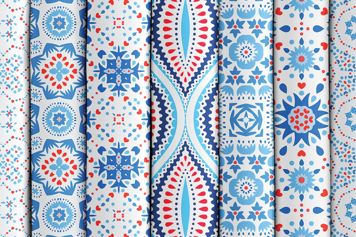 Floral Geometric Patterns, a Pattern Graphic by Amovitania (Photo 2 of 8)