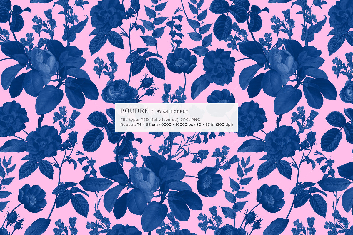 Elegant Vintage Floral Pattern, a Pattern Graphic by likorbut (Photo 2 of 12)