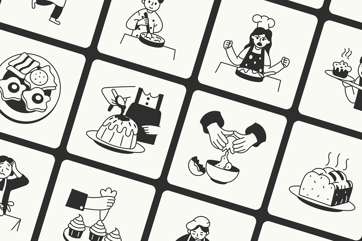 Cooking and Baking Doodle Icons, an Outline Icon by Vectors Market (Photo 6 of 8)