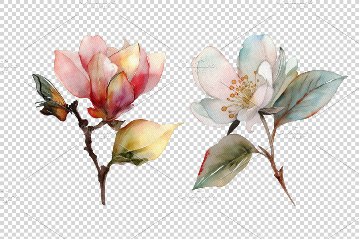 Watercolor Flowers, a Decorative Illustration by BazziBa♥ (Photo 5 of 9)