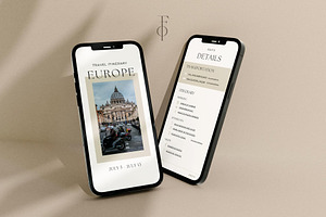 Mobile Editable Travel Itinerary