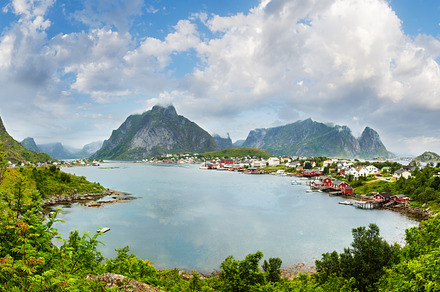 Summer village Reine (Lofoten, Norway)., a Nature Photo by YuriyB