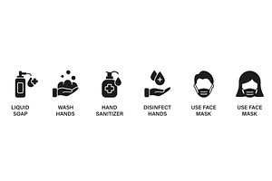 Use Sanitizer, Soap, Disinfect, Face, an Object Illustration by Vector Creator