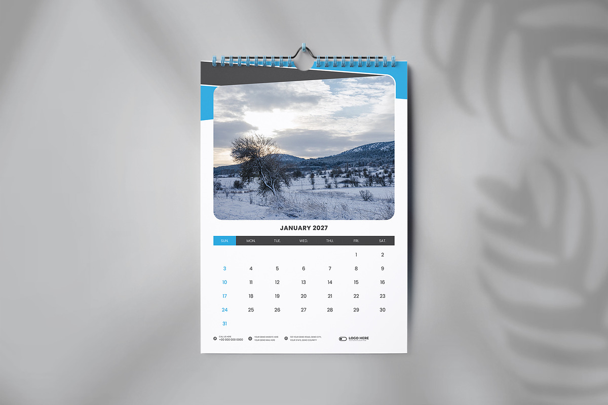 2027 Calendar template, a Stationery Template by Tanmoy Topu (Photo 3 of 3)