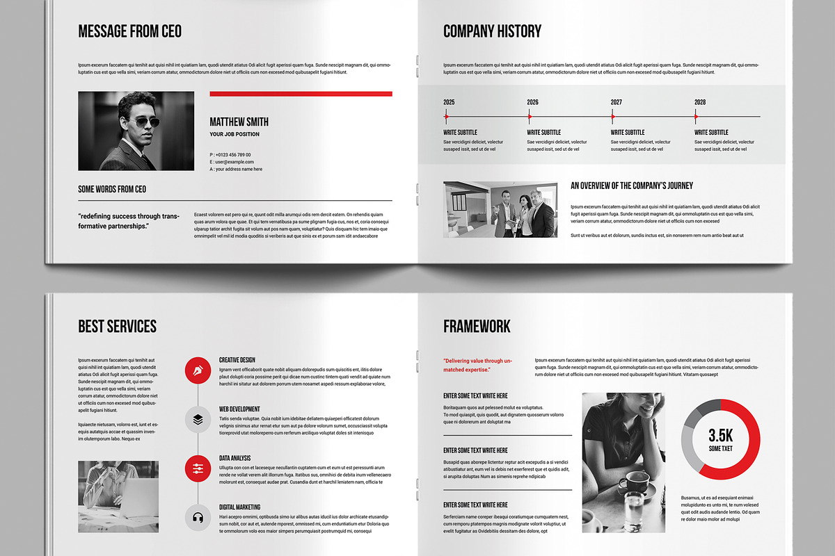 Creative White Paper Layout, a Brochure Template by MightyDesign (Photo 4 of 9)