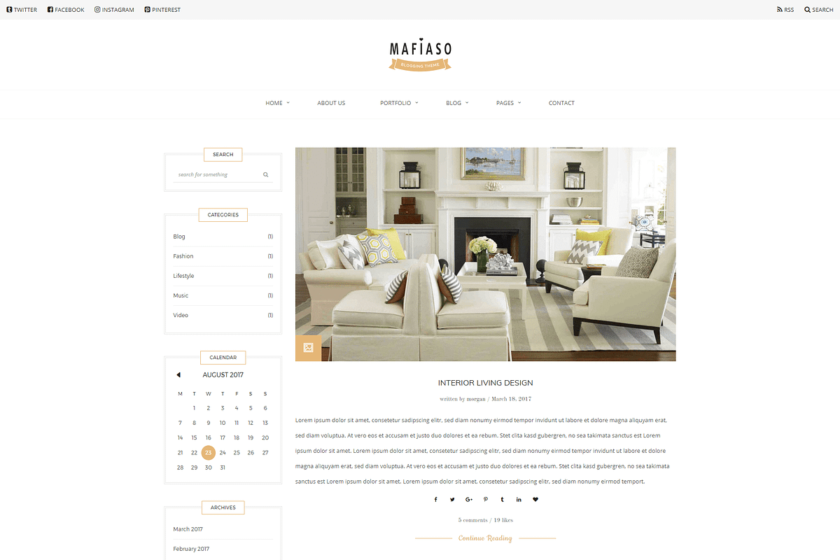 Mafiaso - Creative Blog WP Theme, a WordPress Template by FlyTemplates.com (Photo 7 of 12)