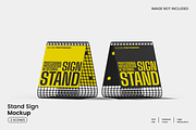 Stand Sign Mockup, an Advertising Mockup by Unerispace (Thumbnail 1 of 4)