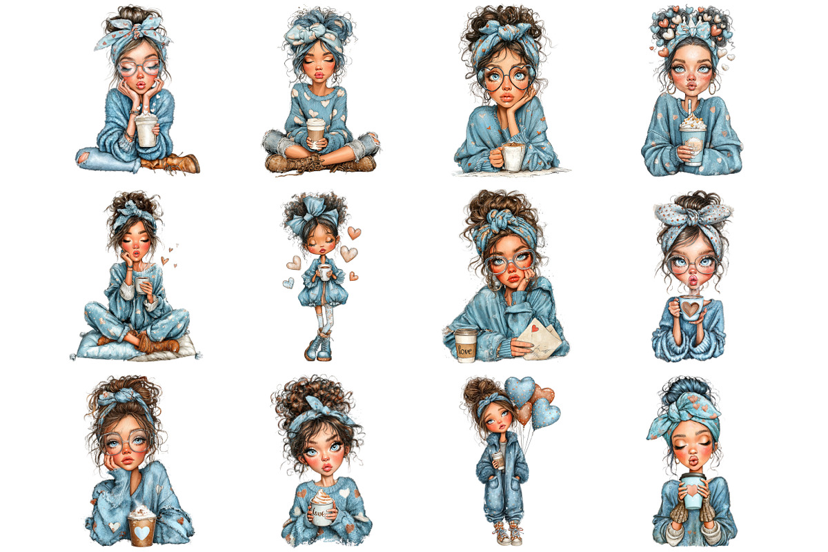 Whimsical Valentine Coffee Girl, a Graphic by CitraGraphics (Photo 2 of 5)