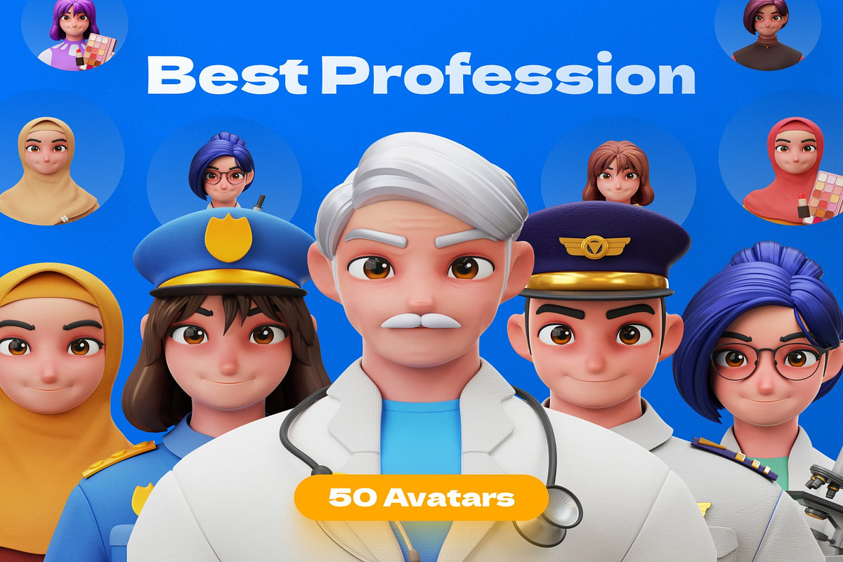 3D Avatar Profession, a Work Illustration by Lumina_ui_ux202 (Photo 5 of 6)