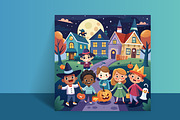Haunted pumpkin banner for Halloween, a Poster Template by hkmonir (Thumbnail 3 of 4)