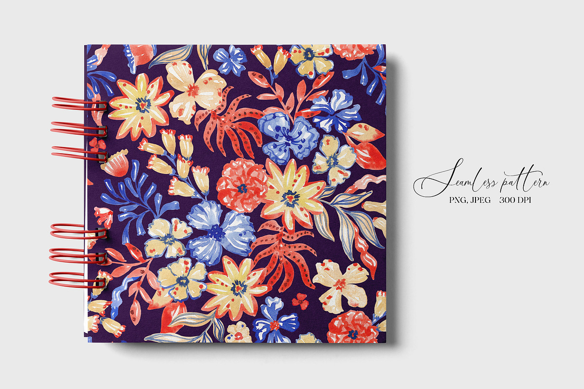 Folk Floral Ornamental Pattern, a Pattern Graphic by SirenaArt (Photo 13 of 16)