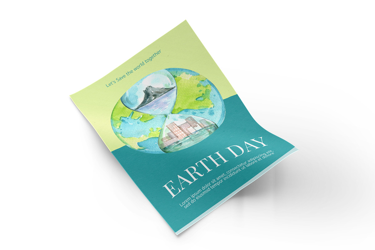World Earth Day Watercolor, a Seasonal Illustration by CreativeValuation (Photo 6 of 12)