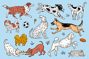 Dogs! Vector Clip Art Illustrations, an Animal Illustration by rouxsupplyco (Thumbnail 3 of 12)