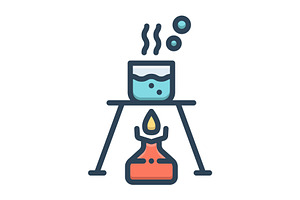 Burner lamp burner color icon