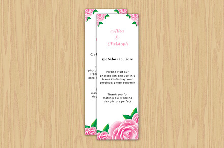 Photo Booth Place Card Template, a Card Template by retrographix