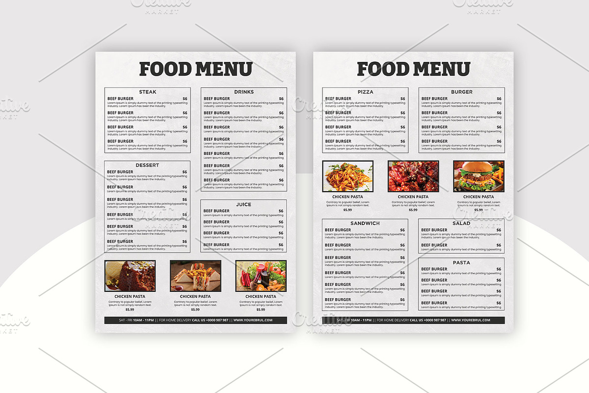Restaurant Menu Template, a Flyer Template by Stock_Design (Photo 2 of 2)