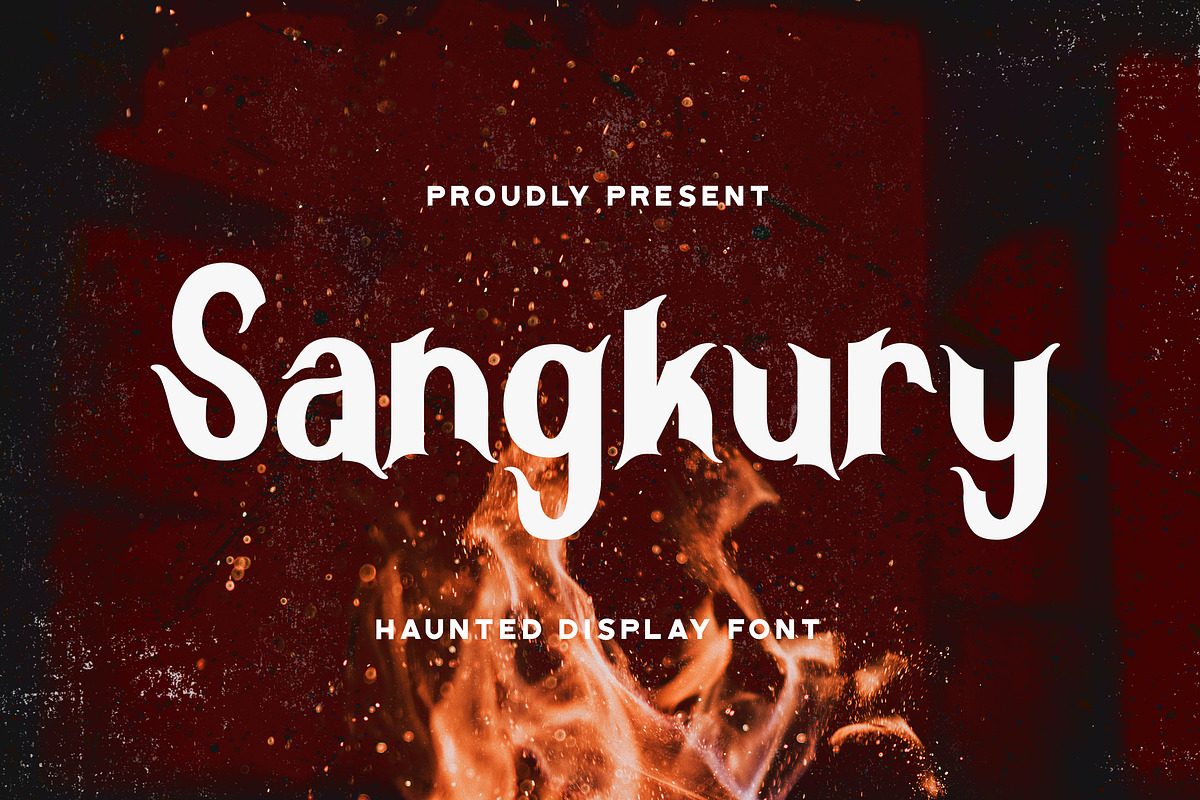 Sangkury - Haunted Display Font, a Serif Font by StringLabs (Photo 1 of 12)
