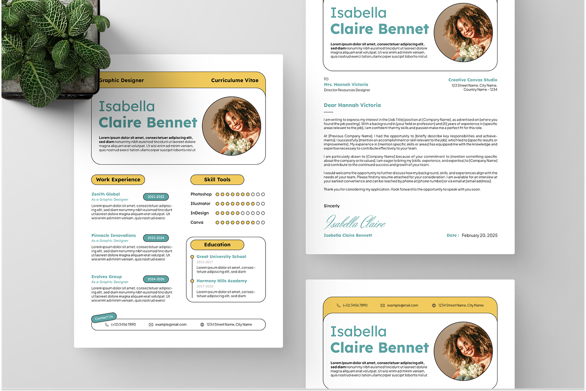 Creative Resume & Cover Letter, a Resume Template by Annora Studio (Photo 5 of 7)