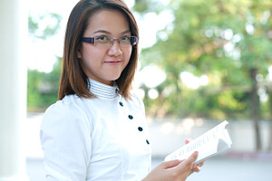 Woman carry book featuring adult, asia, and asian