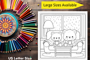 Rainy Day Cozy Coloring Pages Bundle, a Brochure Template by LA Design (Thumbnail 9 of 10)