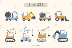 Little Diggers Clipart & Patterns