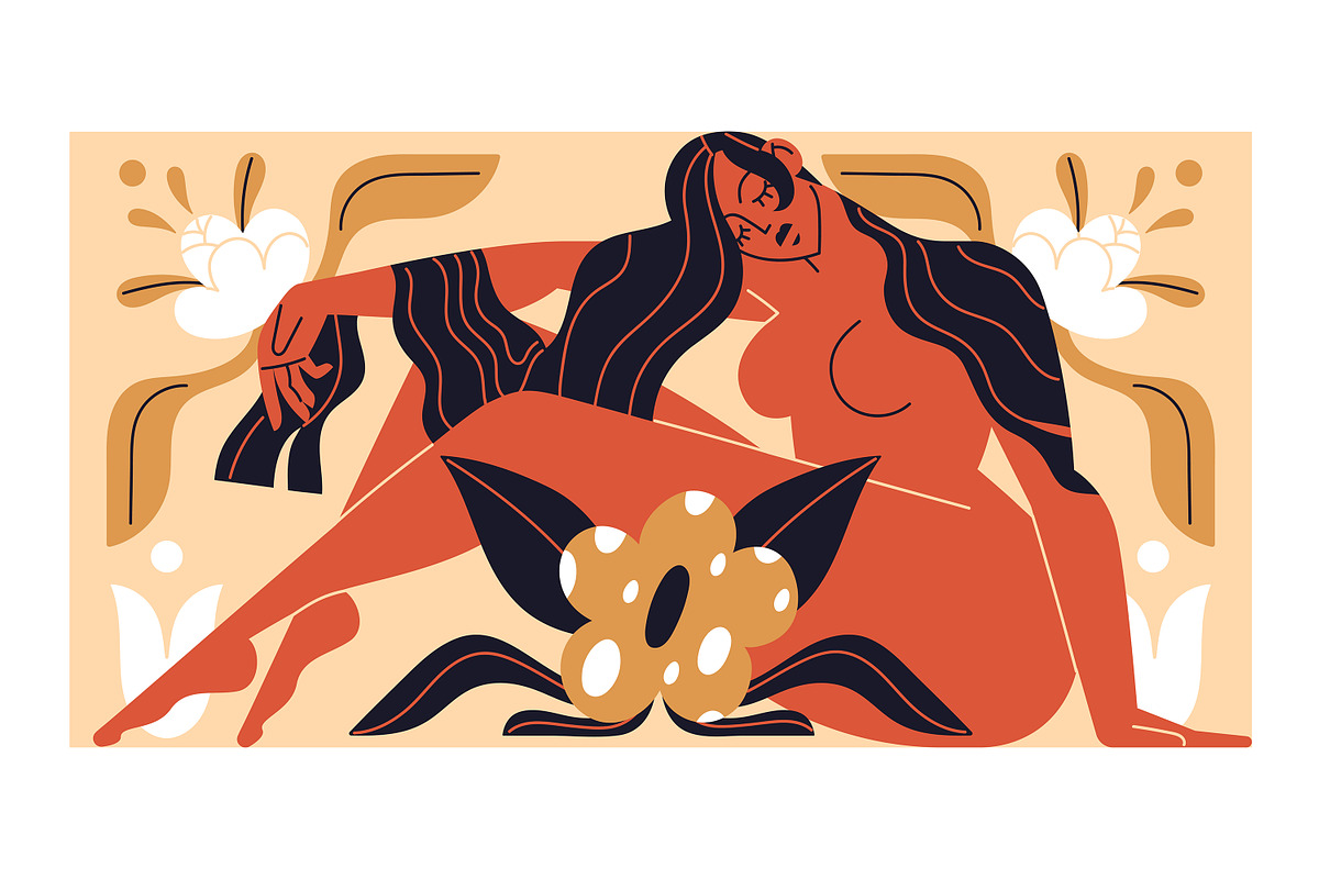 Abstract Matisse art women & flowers, a Decorative Illustration by PaperTrident (Photo 7 of 7)