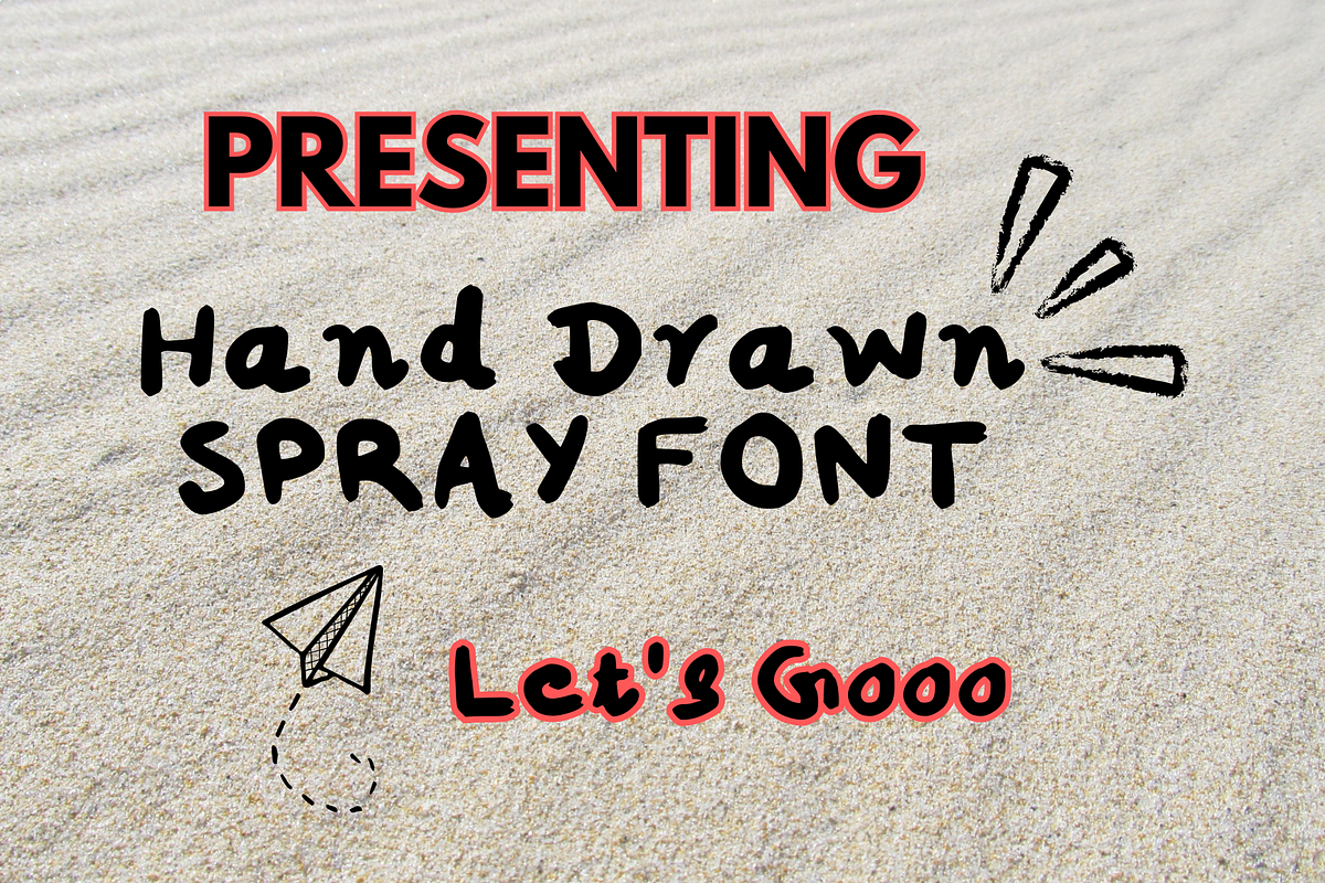 Handdrawn Spray Font, a Handwritten Font by The WYLD Tribe (Photo 1 of 4)