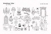 Wedding Line Art Vector Set, an Object Illustration by VerAna (Thumbnail 6 of 18)