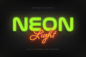 Neon Text Effect For Illustrator