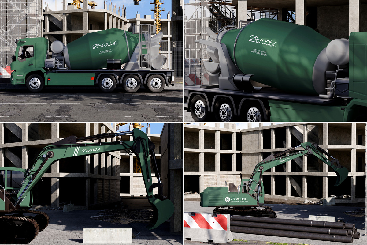 40 Construction Site Branding Mockup, an Advertising Mockup by Vitora Mockup (Photo 6 of 11)