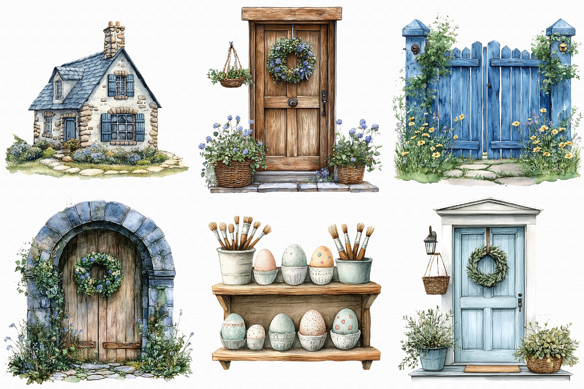 Watercolor Easter Clipart, an Illustration by Libby Wishes (Photo 9 of 9)