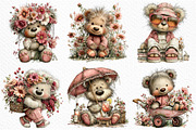 Whimsical Summer Teddy Bear Clipart, an Illustration by Craft Nest (Thumbnail 3 of 12)