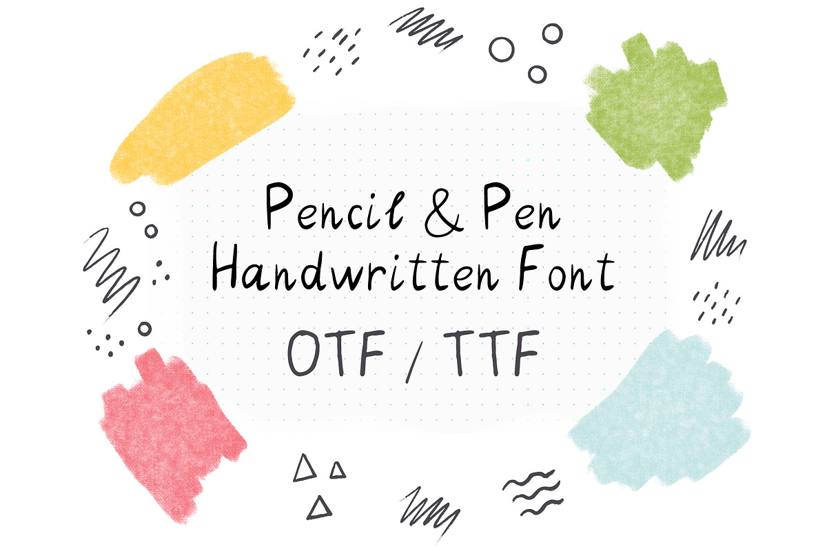 Pencil Pen Handwriting Font, a Script Font by AnkaDrozd (Photo 1 of 6)
