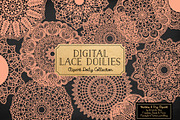 Peach Lace Doilies, Lace Vectors, an Illustration by Amanda Ilkov (Thumbnail 2 of 4)