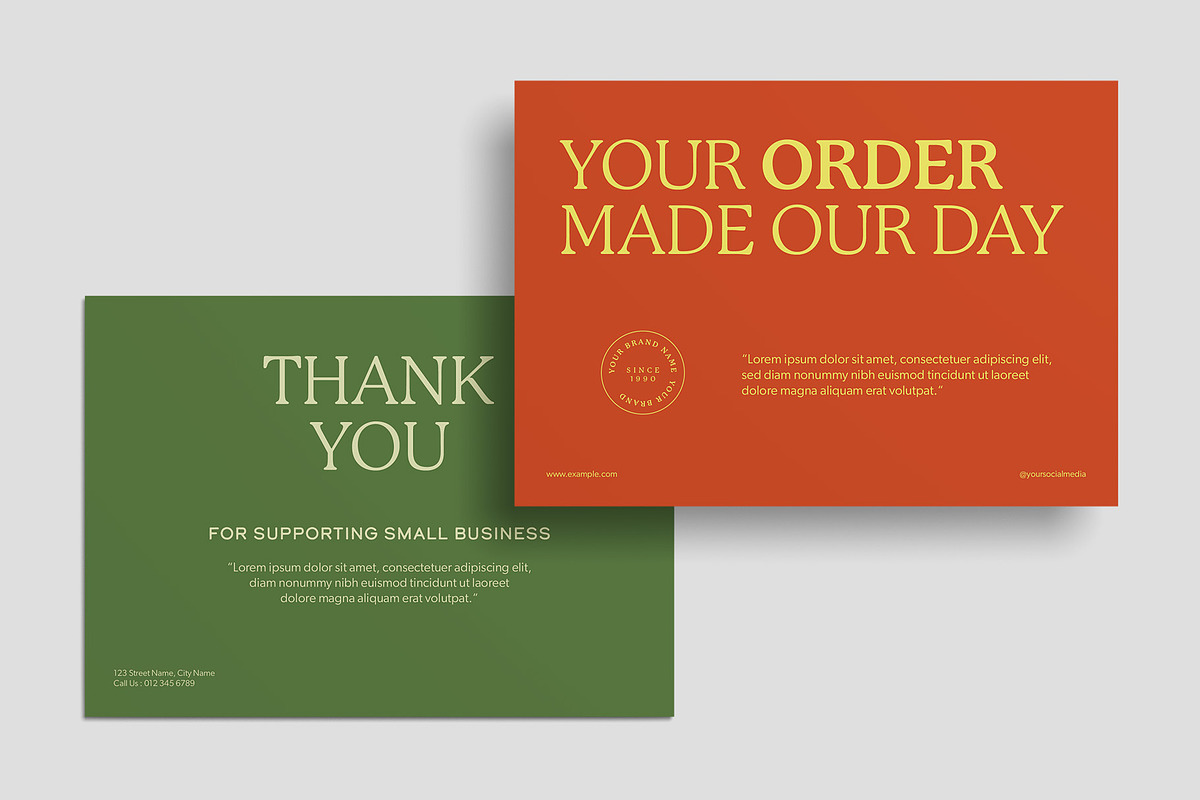 Thank You Card Template, a Business Card Template by BrandPacks (Photo 3 of 5)