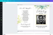 Greenery Funeral Program Canva, a Brochure Template by SmmrDesign (Thumbnail 6 of 6)
