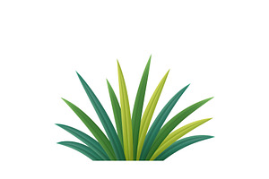 3d Tropical Plant Leaves Isolated on, an Object Illustration by ModVector