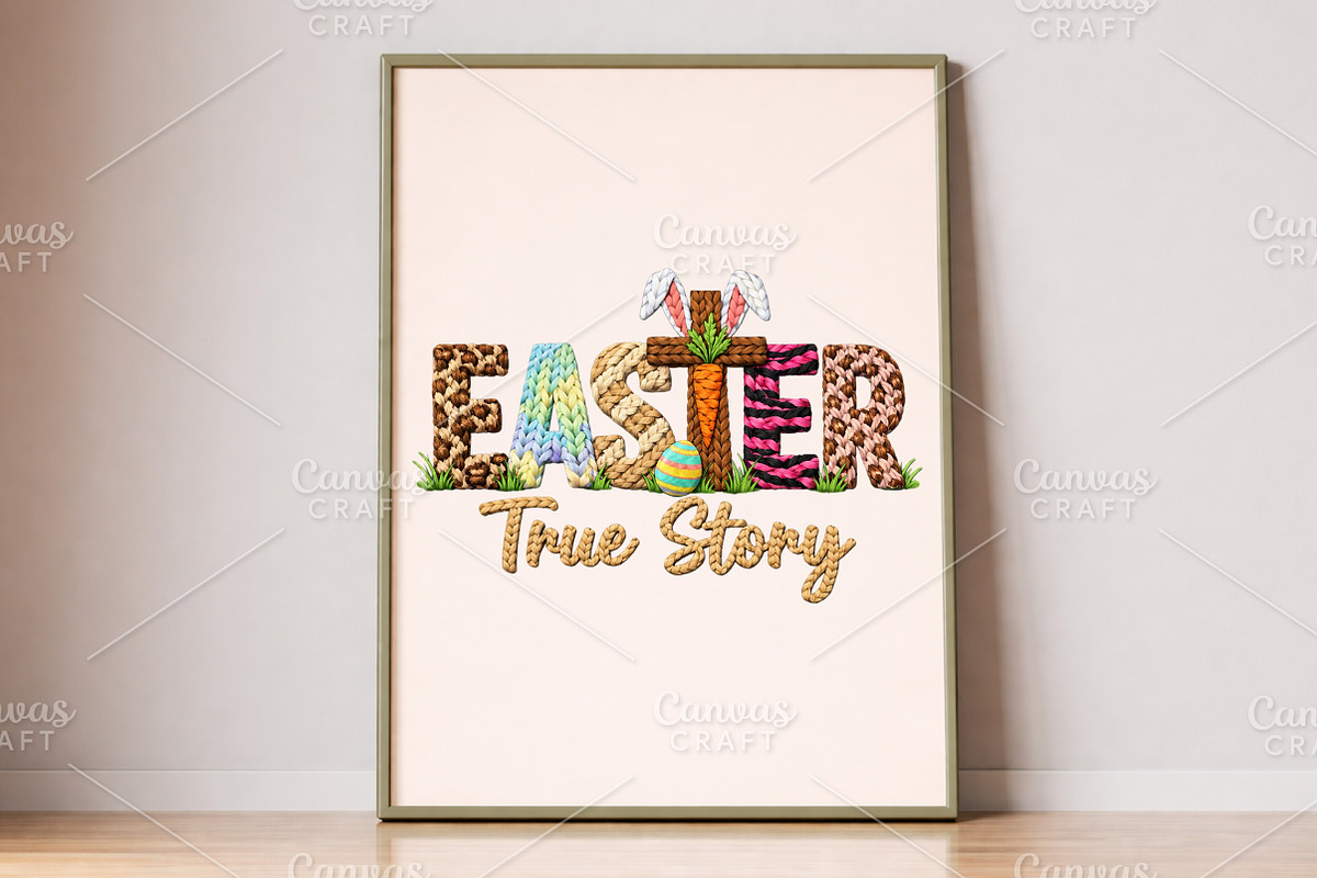 Crochet Easter True Story PNG, an Illustration by Canvas Craft (Photo 4 of 6)