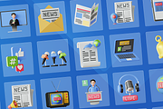 3D News Illustration, a Scene 3D Model by Flat Icons (Thumbnail 8 of 8)