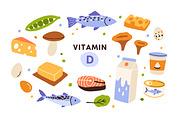 Food products, vitamin groups set, a Food Illustration by Good Studio (Thumbnail 6 of 19)