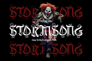Stormsong - New Tribal Concept Font, a Font by PutraCetol Studio