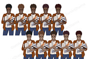 Book Lover Clipart, a Person Illustration by GlamArtZhanna (Thumbnail 3 of 5)