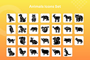 Animals Icons Set - Glyph, a Solid Icon by Kmg Design (Thumbnail 2 of 2)