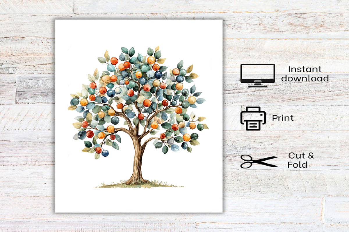 Boho Christmas Trees Clipart, an Illustration by Canvas Craft (Photo 8 of 8)