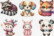 Kawaii Knitted Animals Clipart, an Illustration by Designking (Thumbnail 3 of 4)